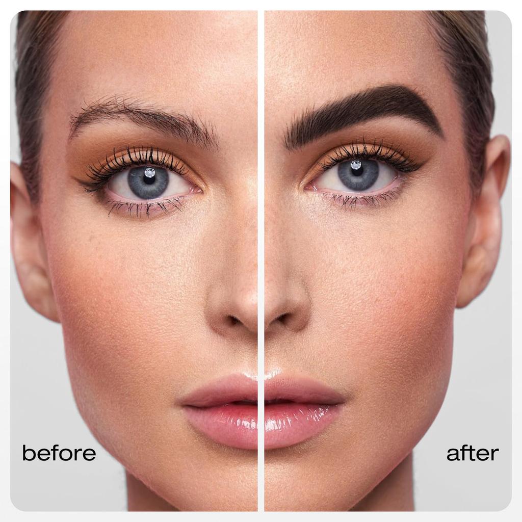 Boobeen Browfection Angled Brush & Dip, Waterproof Liquid Eyebrow Brush, Long-lasting Brow Pencil for Beginners, Easily Creates Realistic Brows