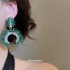 Silver Needle Geometric Rhinestone Earrings: European & American Court Style, Light Luxury, Fashionable Studs, Unique Niche Accessories
