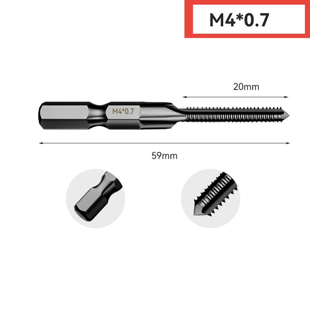 

1PCS HSS 6542 Tap Drill Bit Hex Shank Thread Metric Tap 2.5-12mm Screw Taps Tool Threaded Bit Screw Machine Compound Tap