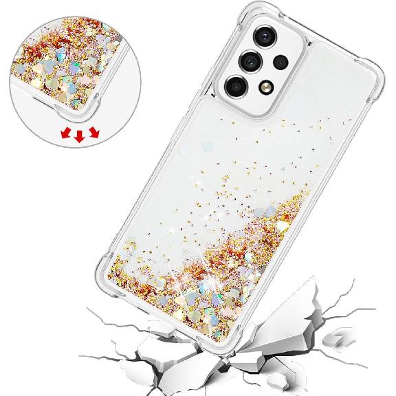 Bling Glitter Case for Samsung Galaxy A53 5G Case, Galaxy A53 5G Case Quicksand Soft Silicone TPU Shockproof Bumper Protective Case Compatible for
