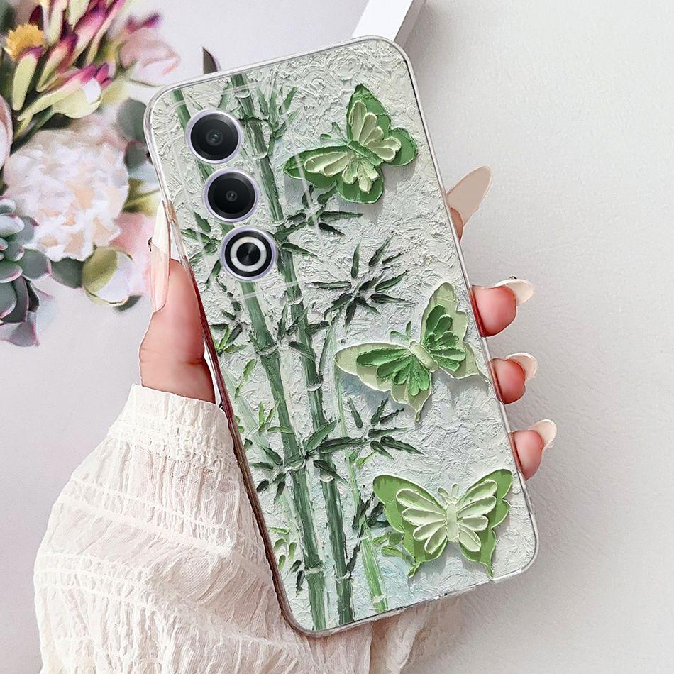 For OPPO A3 Pro A80 CPH2639 Elegant Floral Cat Printed Phone Case For Oppo  A80 A3 Pro 5G Global Soft Silicone TPU Cases