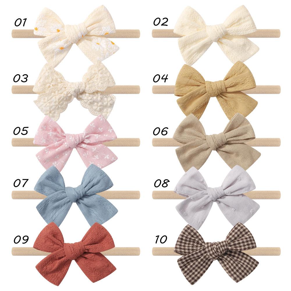 Autumn And Winter Infants Soft Elastic Seamless Headband, Baby Bow Headband Hair Accessories 3791