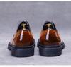 Genuine Leather Lace-Up Derby Shoes for Men - Formal Bright Leather Footwear