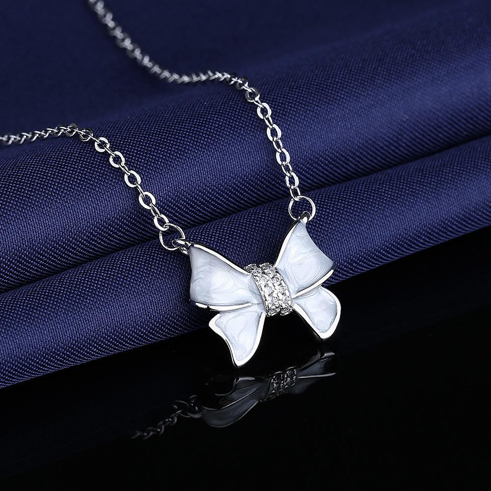New Fashion 925 Sterling Silver Jewelry Round Zircon Pendants Necklaces Women Fine Semi Rhinestone Circle Clavicle Chain Choker