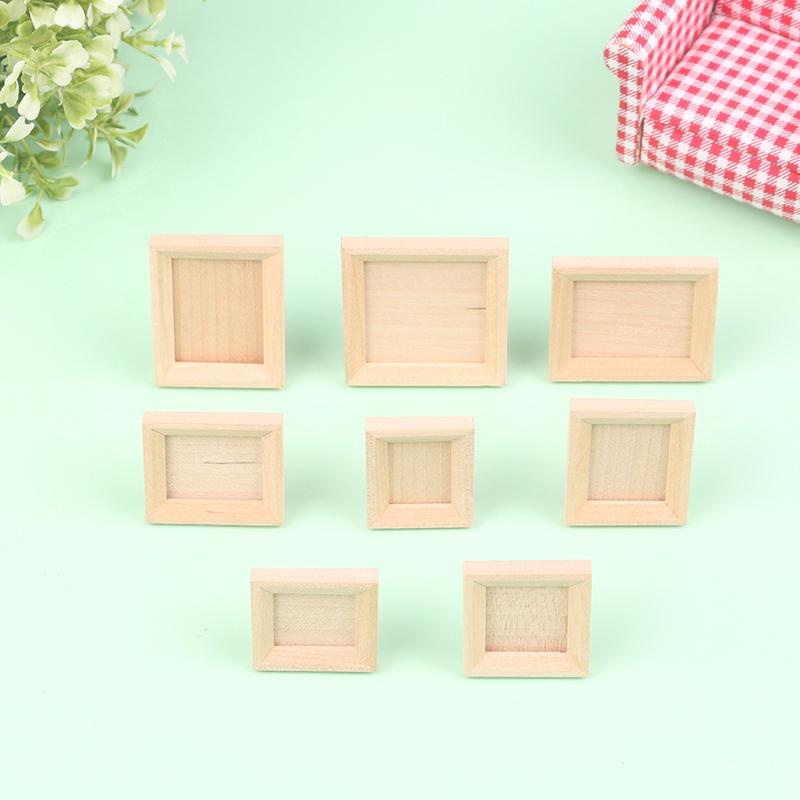 1Set 1:12 Dollhouse Miniature Photo Frame With Rear Cover Simulation Furniture Model Living Scene Decor Toy Doll House Accessories