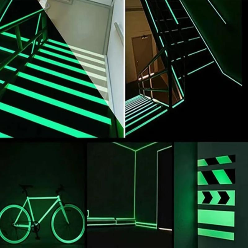 1PCS Luminous Tape Green Waterproof Fluorescent Tape,Glow-in-the-dark Tape Stair Stage Skateboard Bicycle Decoration Safety Tape