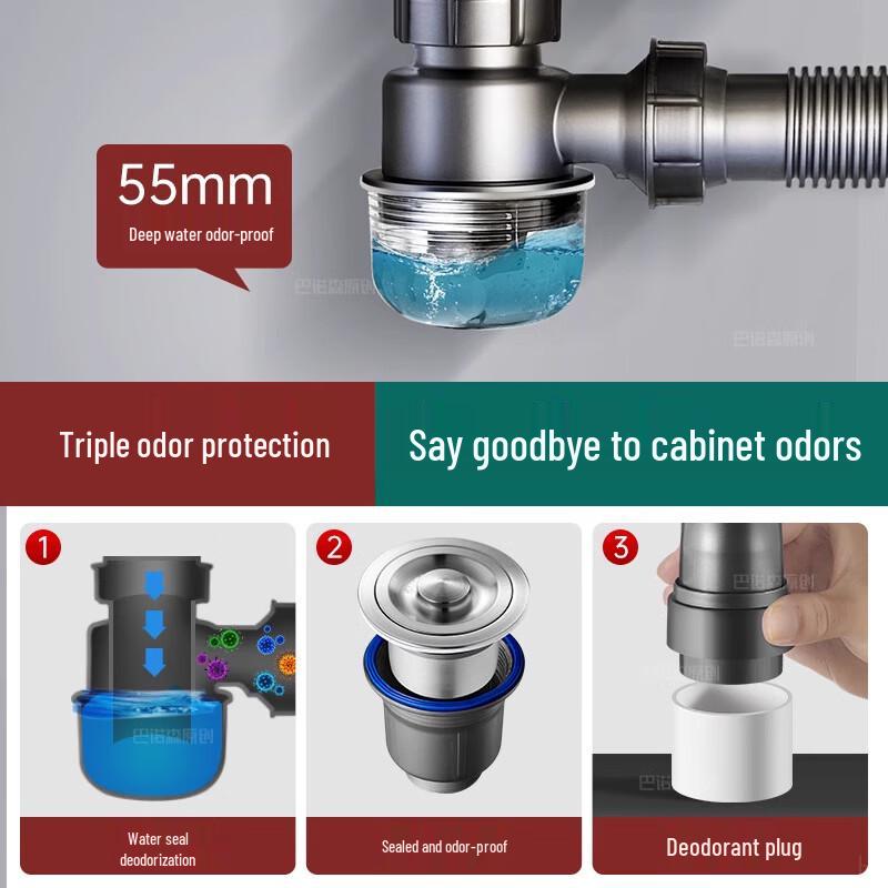 Xihe Stainless Steel Double Sink Drainer