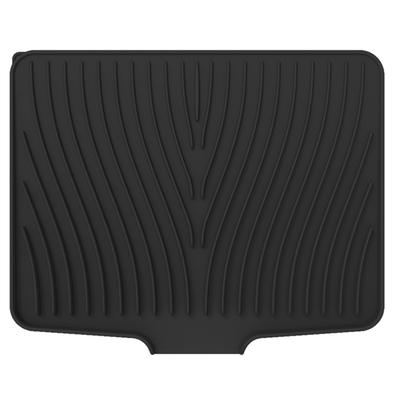 ABMH-Geschirrtrockenmatte in Schwarz(15,8" X 13")- Hitzebeständige Trockenmatte für Küchenspüle Abtropfschale Leicht zu reinigen für Küchenarbeitsplatte