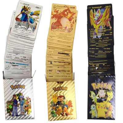 55Pcs Gold Foil Assorted Cards Pokemon Cards Collection H16
