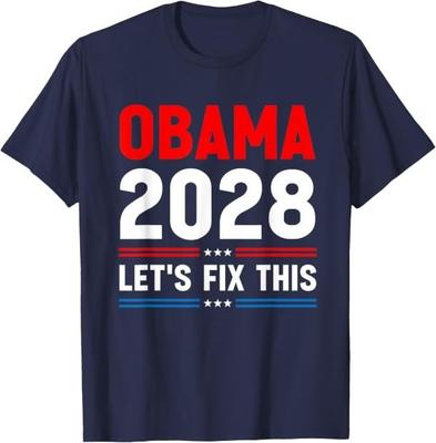 Obama 2028 3rd Term Let's Fix This Funny 44 President T-Shirt
