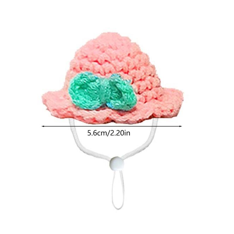 Fashionable Hand Knitted Hat for Guinea Pigs Fashion and Practical Knitted Hat Accessory for Festival Photography