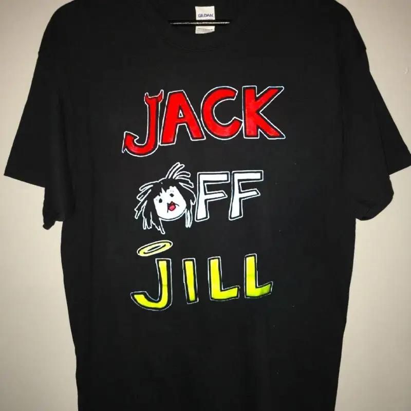 Jack Off Jill Band Logo Black T Shirt 90s Retro Style Tee S 5xl Nh16418