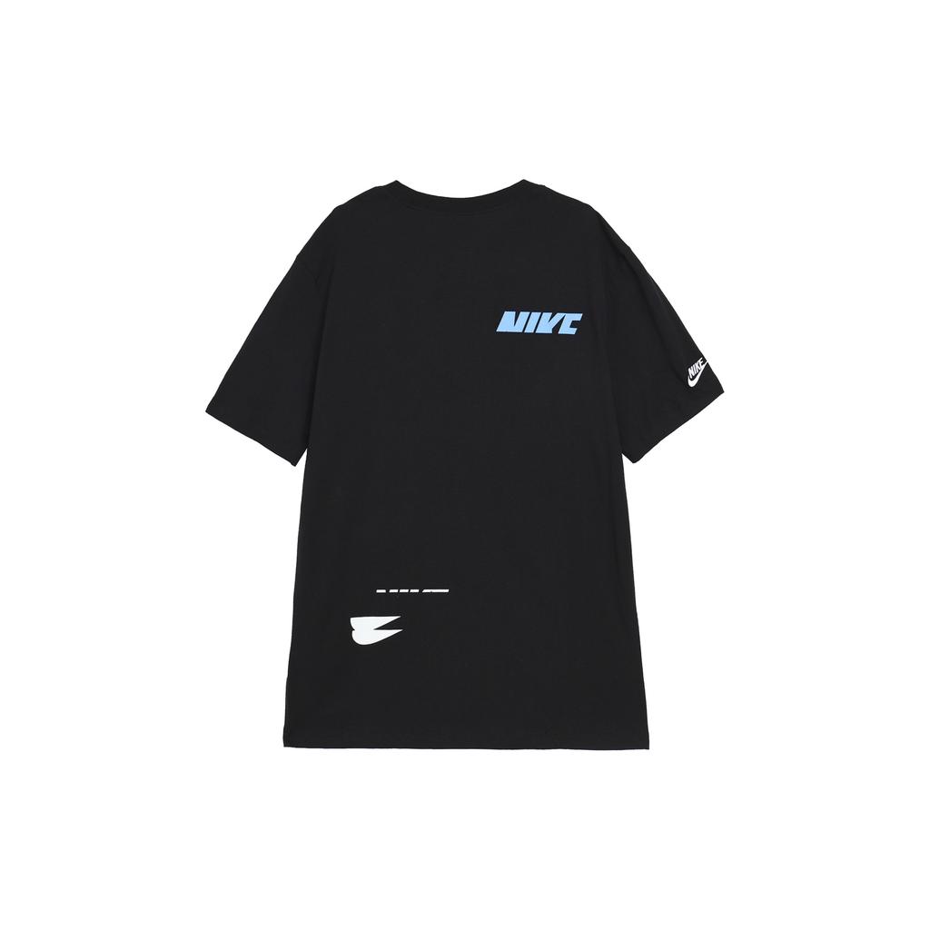 Men's Nike Chest Creative Printing Short Sleeve Black T-Shirt DM6378-010