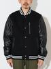 Beams Heart Stadium Chest Zip Size 42180080147 Men's Blouson, Black, M,