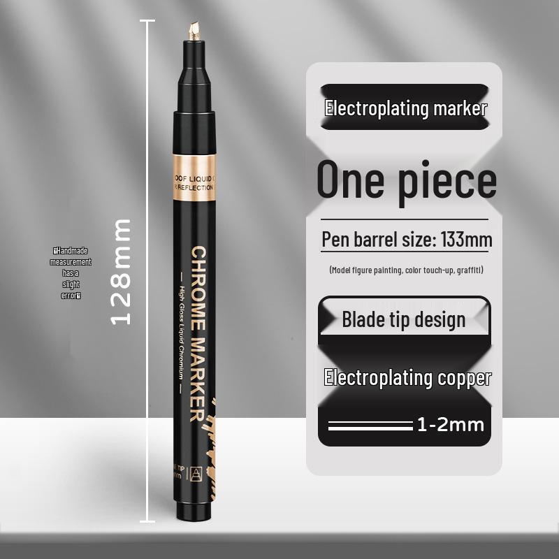 Waterproof Chrome Mirror Electroplating Touch-up Pen for Metal and Model