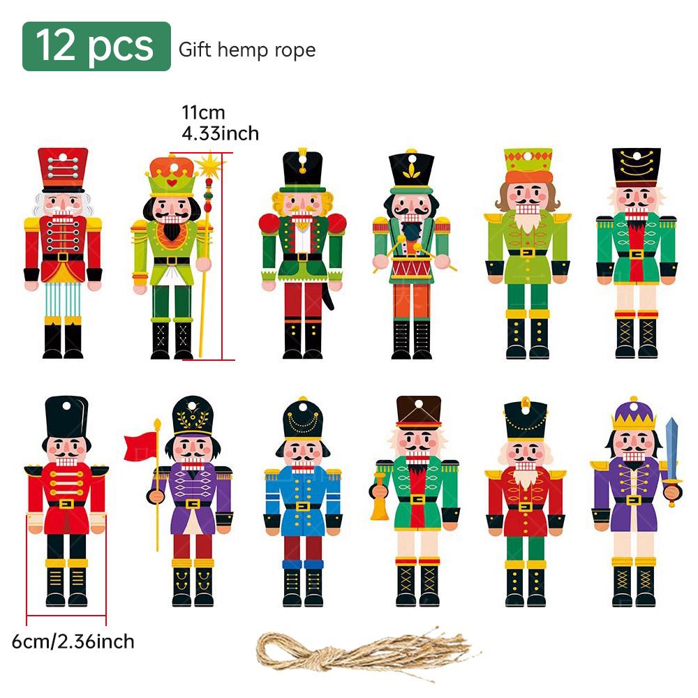 

11СМ/НАБОР Щелкунчик бумажный лист Украшение Солдат Подвесной Вечеринка Украшение для дома Рождественская елка Новогодняя атмосфера украшение