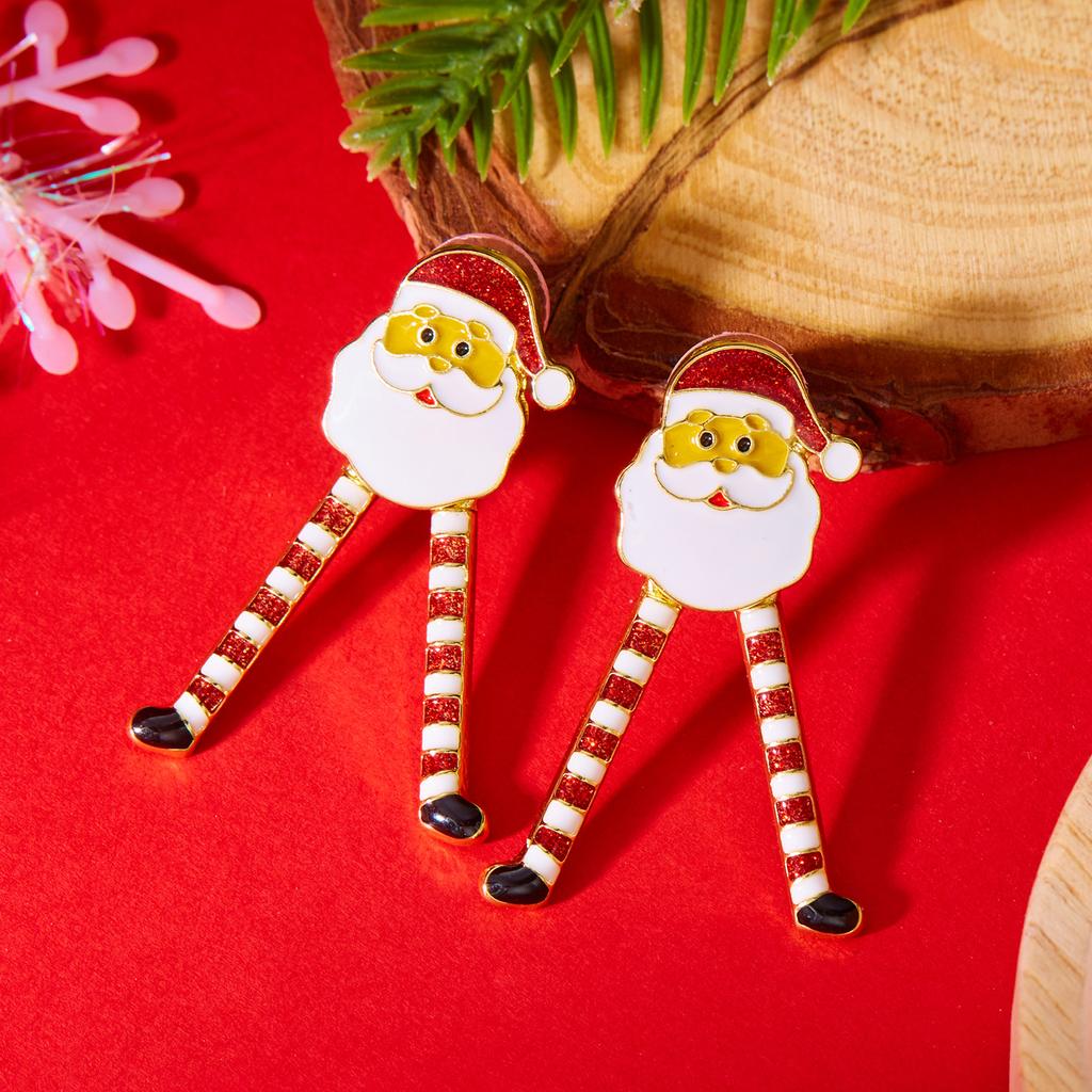 2025 Santa Tree Elk Exquisite Christmas Earrings Ladies Elegant Temperament New Year's Party Charm Jewelry Gift