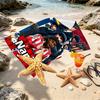 Custom Name Personalized football team Print Beach Towel, for Trip Camping Beach Party Home Decor, Birthday Gift for Family & Friends
