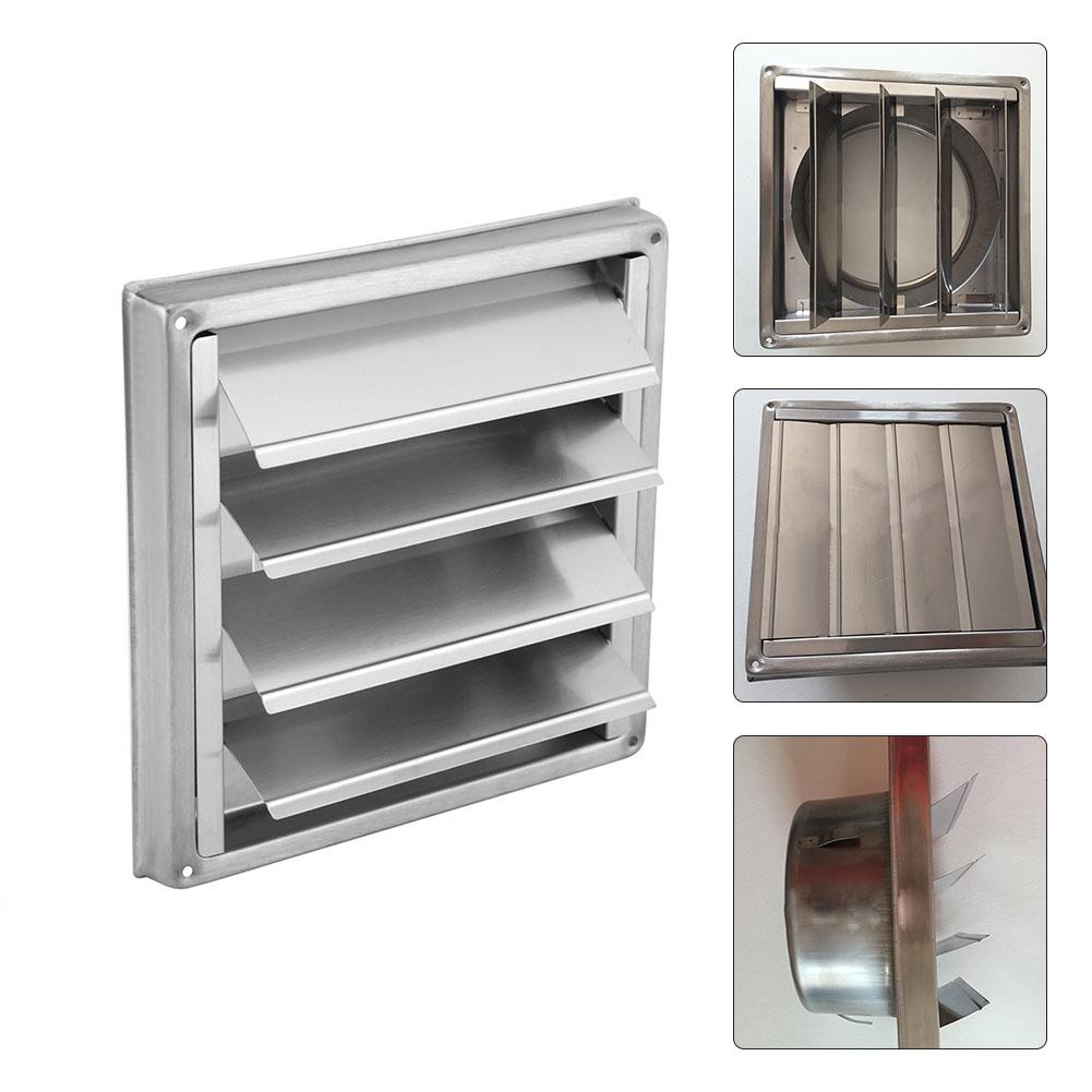 125/150mm Air Vent 304 Stainless Steel Movable Square Vents Extractor Ventilation Cover Vent Exhaust Hood Outlet