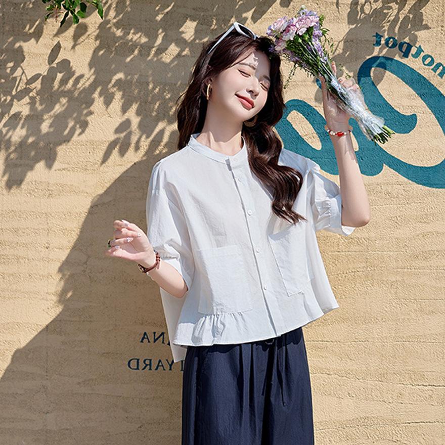 

Комплект из белой рубашки и широких брюк для женщин, летний новый дизайн, деловая одежда с повседневным темпераментом, комплект-двойка XL