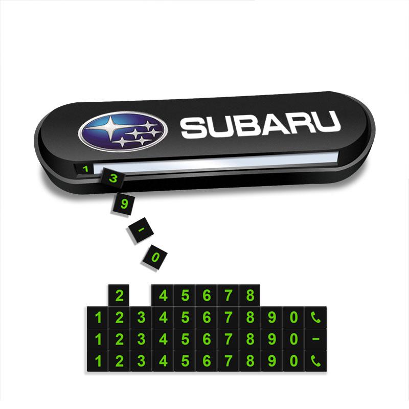 1Pcs Car Temporary Parking Card Plate Badge Car Styling For Subaru WRX Forester Outback Crosstrek Legacy Impreza Levorg