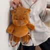 Zaino Peluche Mucca Carina 3D per Bambini Piccoli, Morbido Peluche Mucca da Abbracciare Daypack con Spallacci Regolabili, Zaino per Bambini Ragazzi Ragazze Età 2-4,