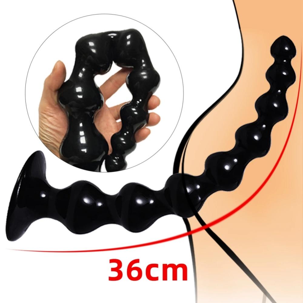 PVC Anal Plug Bead Butt Plug Prostate Massages Masturbator Sex Toys for Man Anal Dilator Sex Products