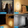 Motion Sensor LED Night Light USB Rechargeable Long-cut Strip Lamp for Kitchen Cabinet Wardrobe Staircase Closet Bedside Mirror Lamp