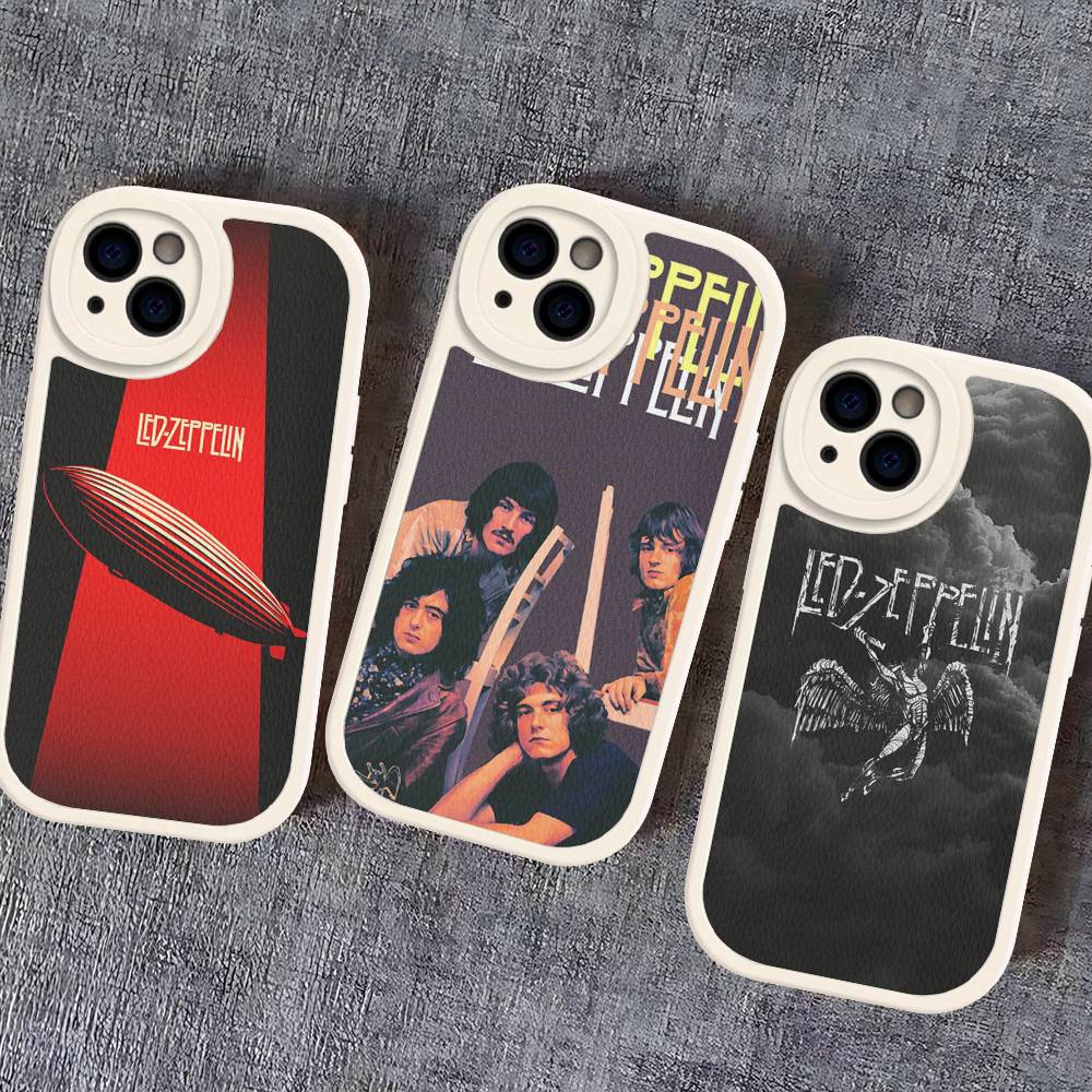 Rock Band L-Led Zeppelin For IPhone 16 15 14 16E 13 12 11 Pro Max Plus Phone Leather Case