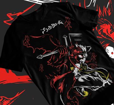 Anime Asta Liebe Demon Black Clover Black Tshirt