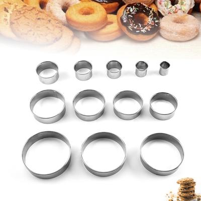 1 Set Circle Pastry Cutter Food Grade Polished Surface Rust-proof Corrosion