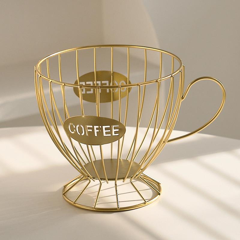 Nordic Light Luxury Snack and Coffee Capsule Organizer Display Rack