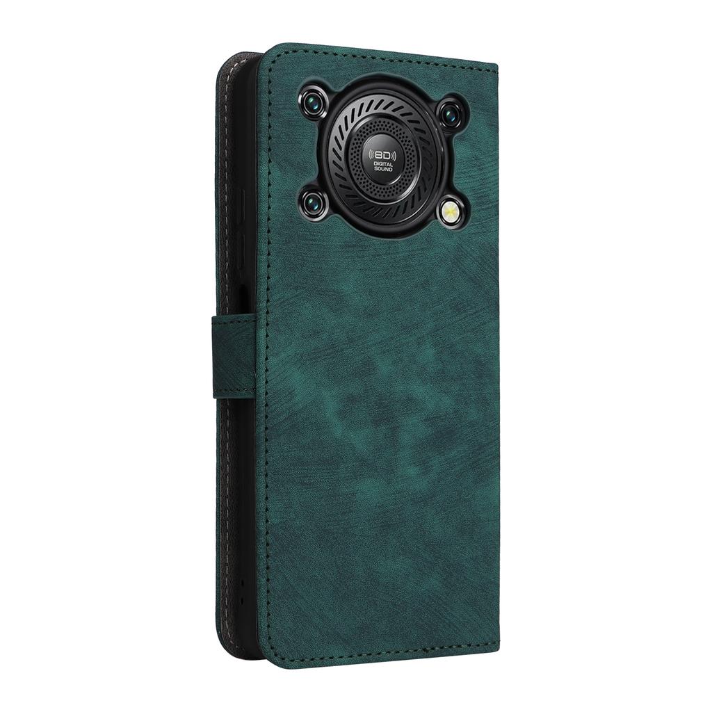 Para Oukitel C60/C60 Pro Funda Billetera Bloqueo RFID Cuero PU Cubierta de Teléfono Soporte con Correa