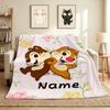 Custom Name Chip Dale Adventure Flannel Blanket Throw Blanket Soft Warm Sofa Bed Home Decor Unique Gift
