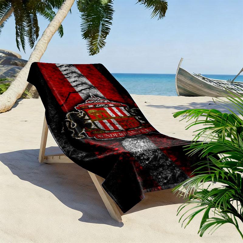 Sunderland A.F Print Beach Towel, Large Soft Quick Dry Towel for Beach Camping Swimming