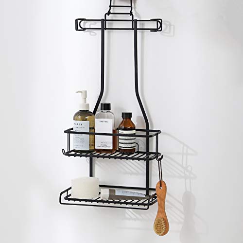 Pearl Metal Shower Rack, 2-Tier, Bath Storage, Limited Edition, Black, BLKP, AZ-5078, Product Dimensions: Approx. 27.5cm W X 14.5cm D X 50cm H