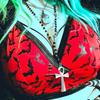 Ankh Kreuz Fledermaus Anhänger Halskette Goth Lange Rosenkranz Perlen Halskette Halloween Schmuck Y2k Punk Pullover Kette Halskette