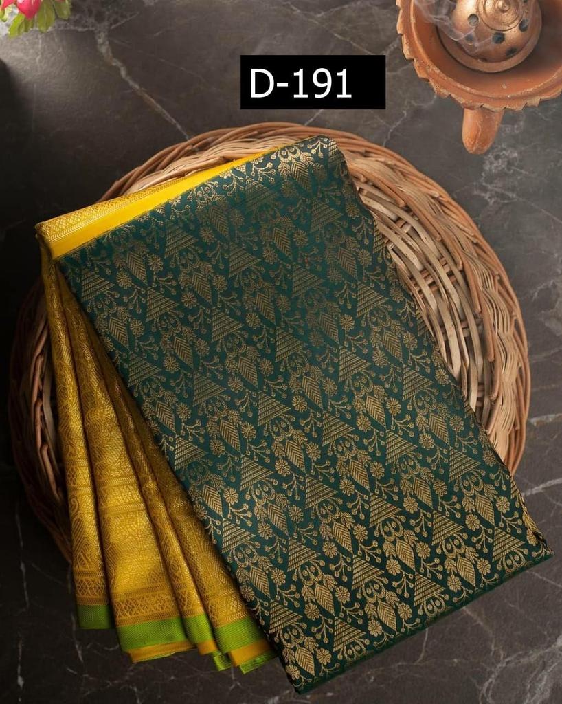 Indian Traditional Soft Lichi Silk Saree With Jecquard Weaving