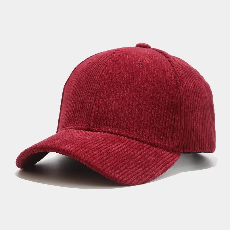 

Spring Autumn Corduroy Baseball Cap For Women Men Unisex Vintage Solid Snapback Hip Hop Hats Winter Adjustable Outdoor Sport Hat