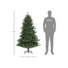 HOMCOM Artificial Christmas Tree, 180 Cm, 818 Branches, Quick Assembly, Steel Structure, Suitable for Christmas Decorations, Green