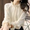 Spring New Women's Loose Casual Simple Lace Shirt