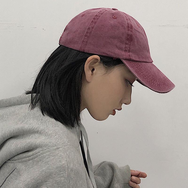 Fashionable Pure Cotton Baseball Hat Soft Brim And Size Adjustable