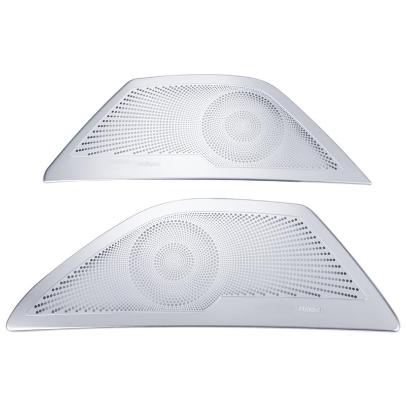 For BMW 5 Series F10 F11 2011-2016 Stainless Steel Cars Front Door Stereo Panel Speaker Decorative Cover Interior Accessories