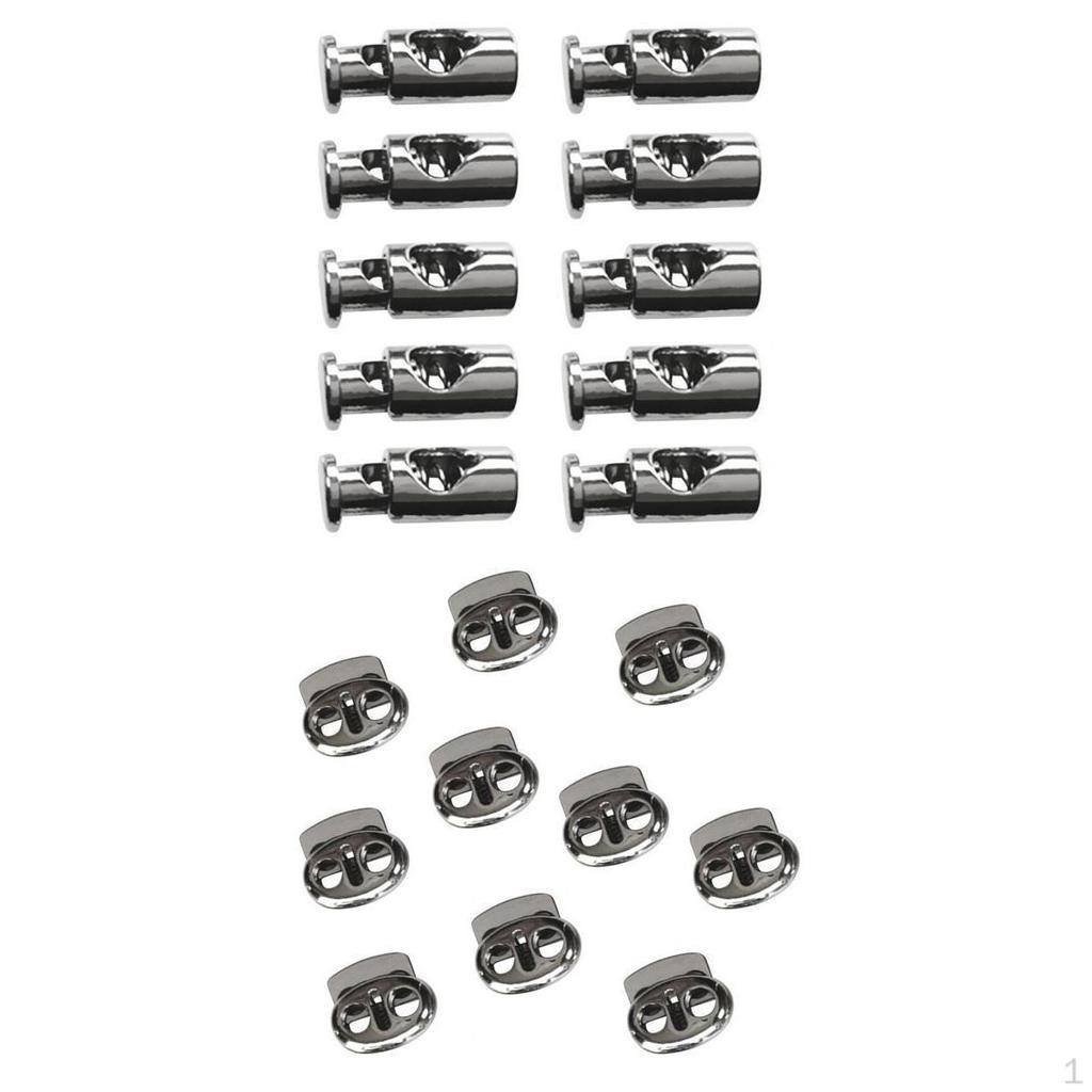 20 Barrel Oval String Cord Locks 1/two Holes Toggle Spring Clasp Stop