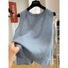 Round Neck Summer Thin Loose Literary Versatile Shirt Sleeveless Top Small Vest
