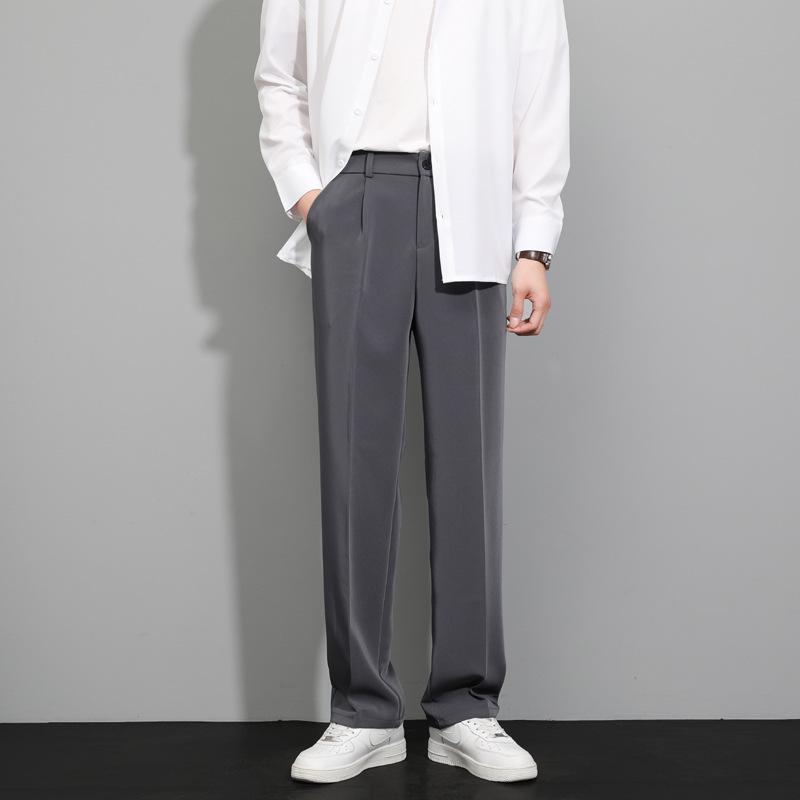 Мужские черные брюки зауженного кроя в стиле business casual на весну, лето и осень 2025 XXL темно-серого
