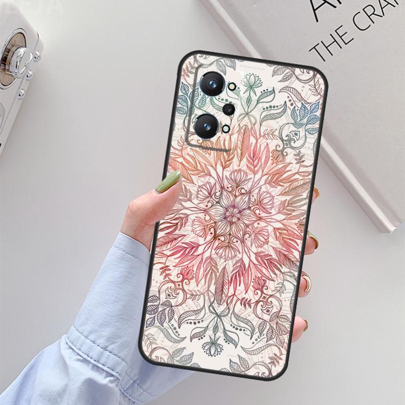 Flowers Mandala Floral For Realme GT 7 Pro GT 6T 6 5 C67 C61 C55 C53 C51 C21Y C25S C75 10 11 12 13 14 Pro Plus Case