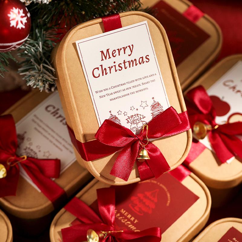 Christmas Gift Boxes Candy Biscuit Chocolate Baking Tote Gift Boxes Souvenir Empty Boxes Festival Holiday Gift Box
