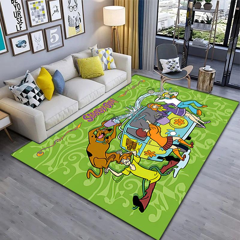 Halloween Cartoon Comedy Adventure Movie Scooby-Doo Carpet Is Suitable for Living Room and Bedroom Doormats Office Balcony Decorative Carpet V6