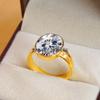 Moissanite Oval Cut With 925 Sterling Silver Gold Plated Ring For Men's #B271 JL375681917911